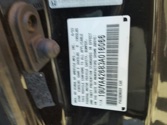 19UYA42683A016066 - 2003 ACURA 3.2CL TYPE BLACK photo 10