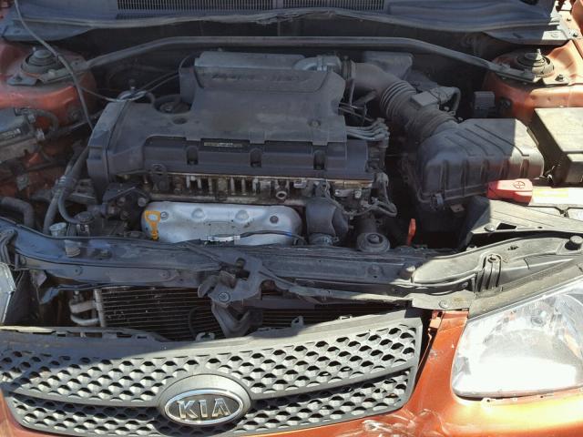 KNAFE162185018562 - 2008 KIA SPECTRA5 5 ORANGE photo 7