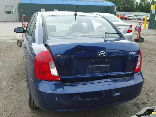 KMHCN46C09U371393 - 2009 HYUNDAI ACCENT GLS BLUE photo 9