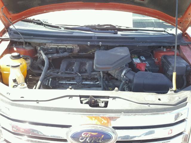 2FMDK49C67BA92994 - 2007 FORD EDGE SEL P ORANGE photo 7