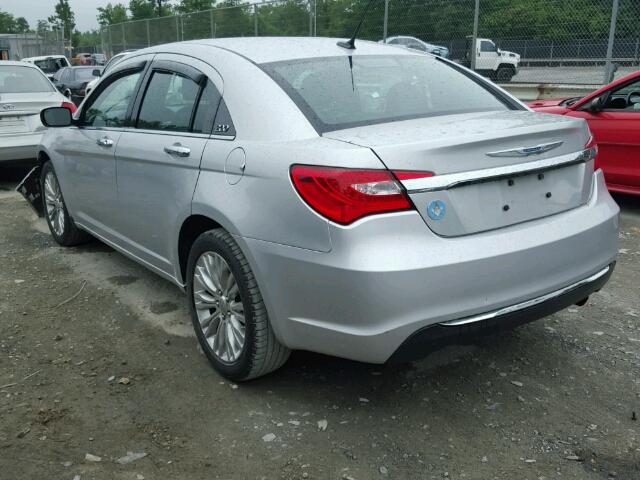 1C3BC2FB6BN500419 - 2011 CHRYSLER 200 LIMITE SILVER photo 3