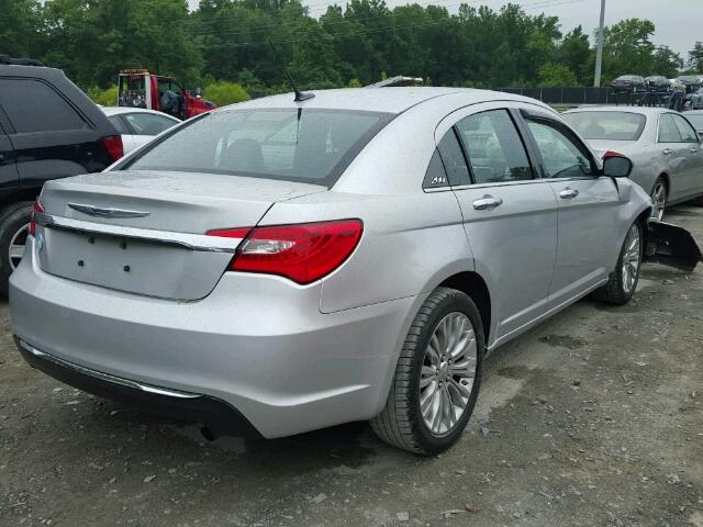 1C3BC2FB6BN500419 - 2011 CHRYSLER 200 LIMITE SILVER photo 4