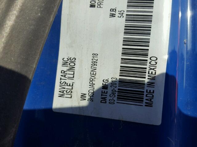 3HSDJAPRXEN799218 - 2014 INTERNATIONAL PROSTAR ორფეროვანი ფოტო 10