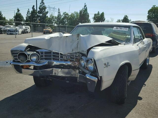 138177Z145268 - 1967 CHEVROLET CHEVELL SS WHITE photo 2