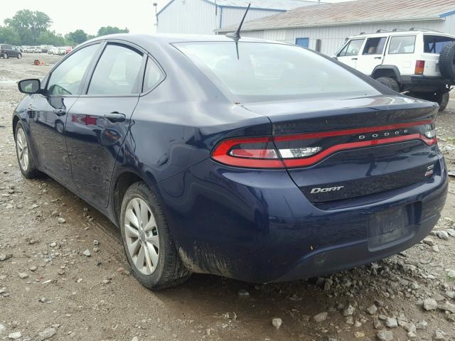 1C3CDFBB9ED673103 - 2014 DODGE DART SXT BLUE photo 3