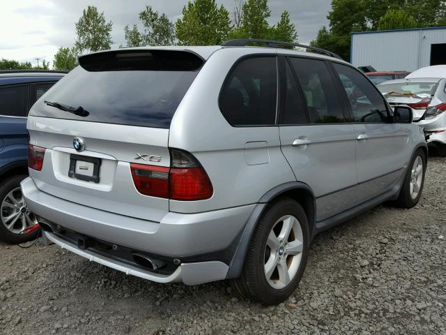 5UXFA93524LE81216 - 2004 BMW X5 4.8IS SILVER photo 4