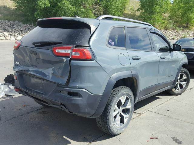 1C4PJMBS1FW667828 - 2015 JEEP CHEROKEE T GRAY photo 4