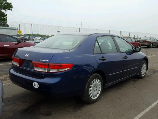 1HGCM55144A010399 - 2004 HONDA ACCORD DX BLUE photo 4