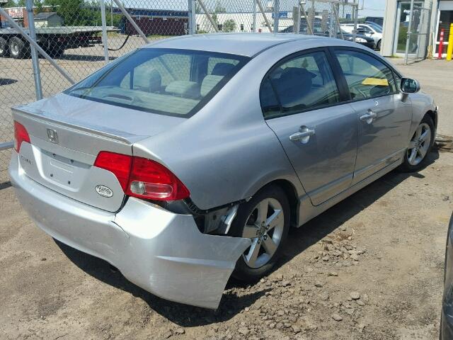 2HGFA16528H101596 - 2008 HONDA CIVIC LX SILVER photo 4