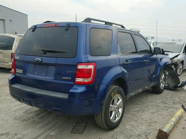 1FMCU93158KE10301 - 2008 FORD ESCAPE XLT BLUE photo 4