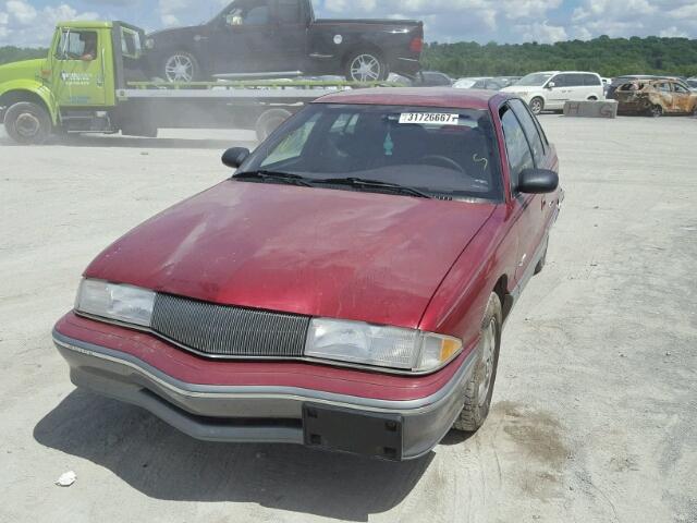 1G4NV55M6SC438289 - 1995 BUICK SKYLARK GR BURGUNDY photo 2