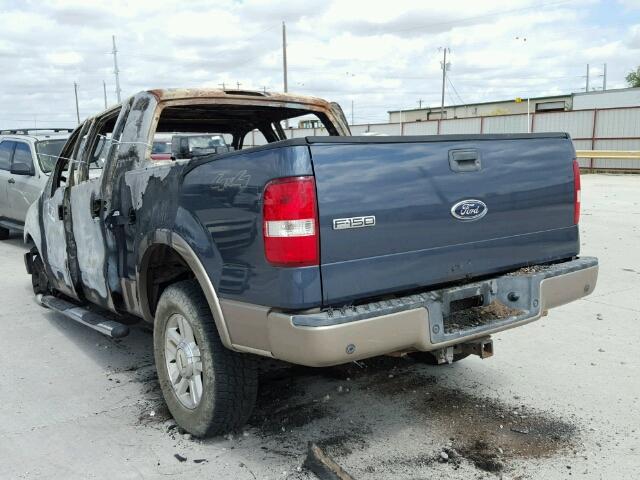 1FTPW145X4KC00130 - 2004 FORD F150 BLUE photo 3