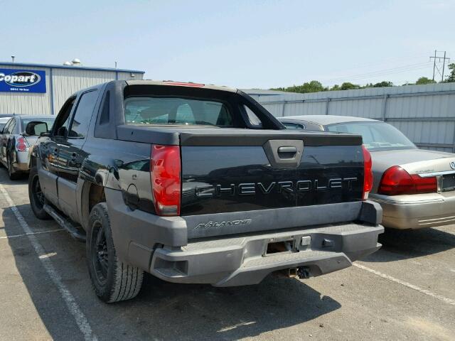 3GNEC13T53G195920 - 2003 CHEVROLET AVALANCHE BLACK photo 3