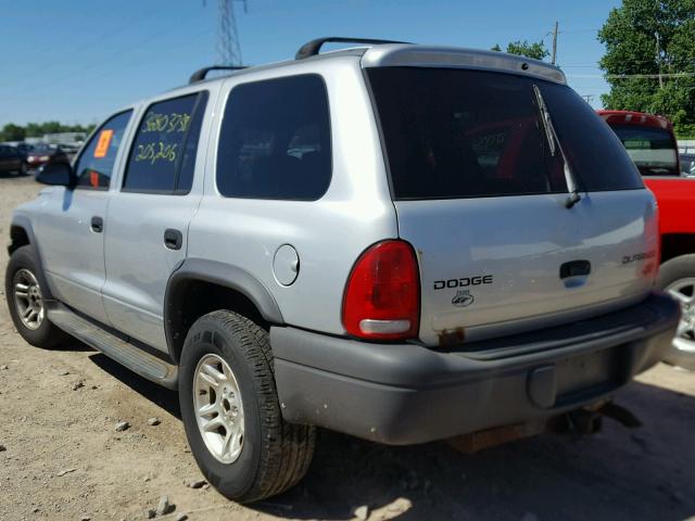 1D4HS38NX3F622768 - 2003 DODGE DURANGO SP GRAY photo 3