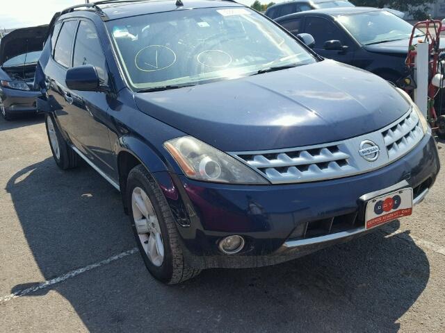 JN8AZ08W77W612226 - 2007 NISSAN MURANO SL BLUE photo 1