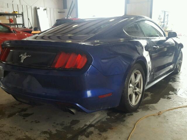 1FA6P8AM1G5202189 - 2016 FORD MUSTANG BLUE photo 4