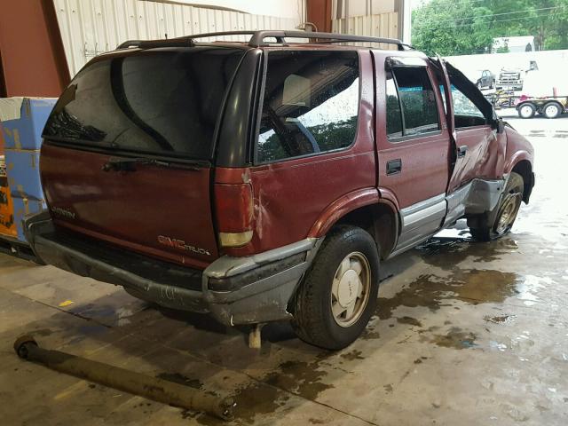 1GKCS13WXT2518997 - 1996 GMC JIMMY Tünd qırmızı foto 4