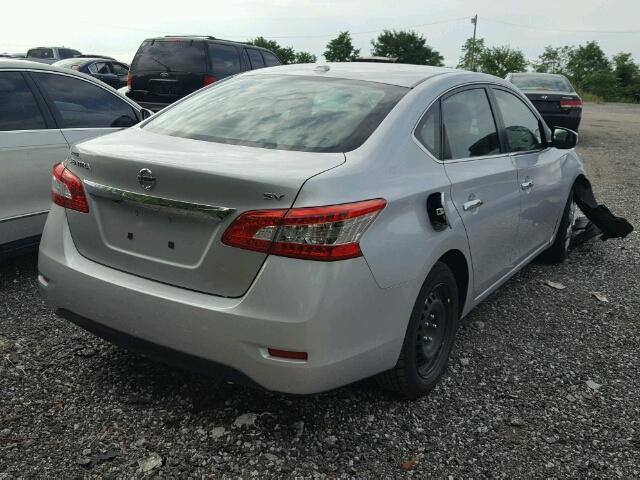 3N1AB7AP7FL669190 - 2015 NISSAN SENTRA S SILVER photo 4