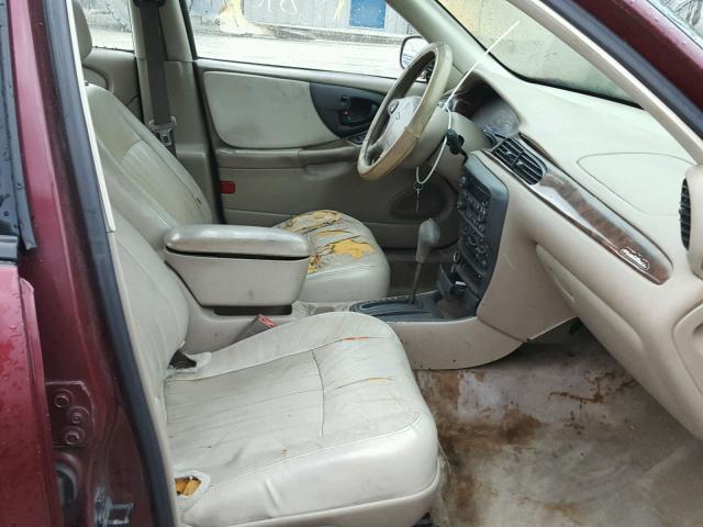 1G1NE52J816250734 - 2001 CHEVROLET MALIBU LS MAROON photo 5