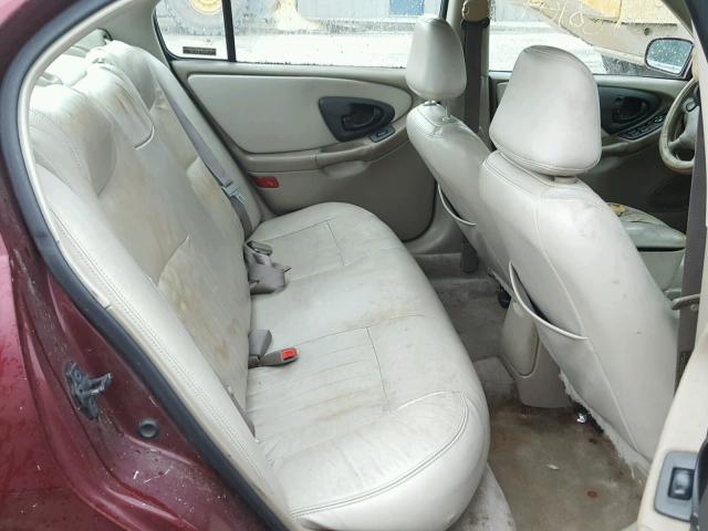 1G1NE52J816250734 - 2001 CHEVROLET MALIBU LS MAROON photo 6