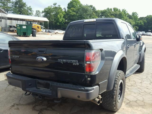 1FTFW1R6XEFB24951 - 2014 FORD F150 SVT R BLACK photo 4