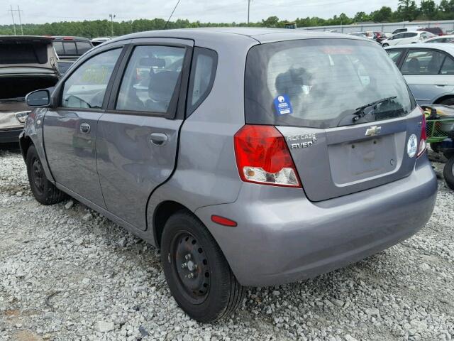 KL1TD66668B266386 - 2008 CHEVROLET AVEO BASE GRAY photo 3