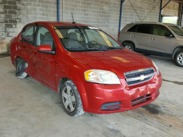 KL1TD56E79B338795 - 2009 CHEVROLET AVEO LS RED photo 1