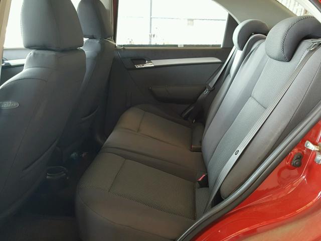 KL1TD56E79B338795 - 2009 CHEVROLET AVEO LS RED photo 6