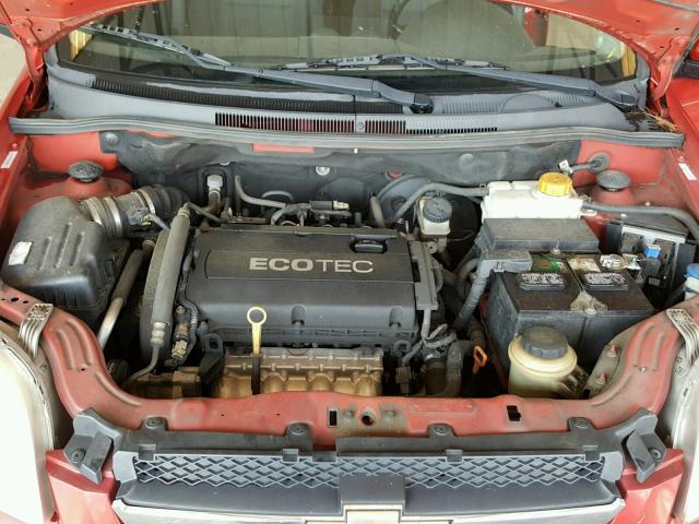 KL1TD56E79B338795 - 2009 CHEVROLET AVEO LS RED photo 7