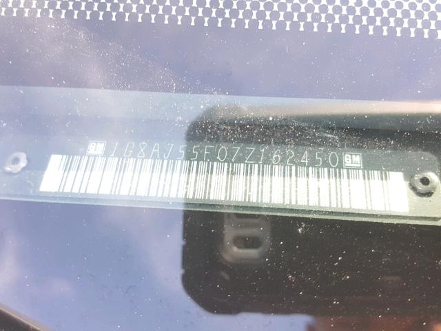 1G8AJ55F07Z162450 - 2007 SATURN ION LEVEL 红色 照片 10