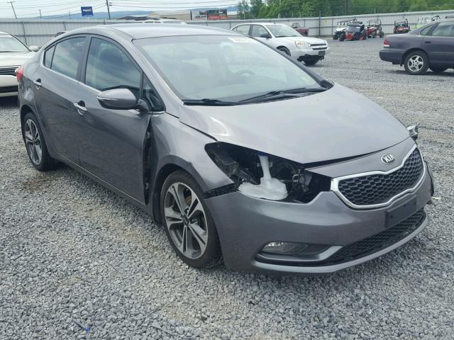 KNAFX4A88F5387942 - 2015 KIA FORTE EX GRAY photo 1