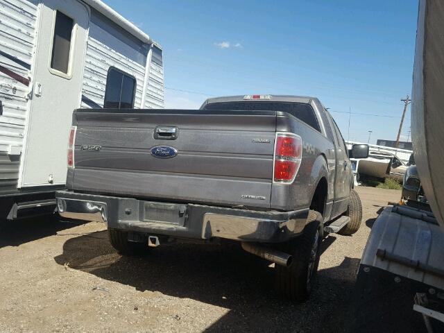 1FTFX1EF2EKE90705 - 2014 FORD F150 SUPER GRAY photo 4