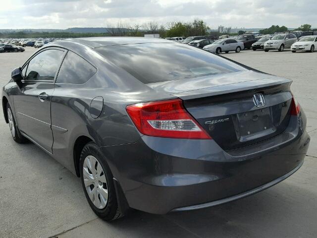 2HGFG3B56CH566522 - 2012 HONDA CIVIC LX GRAY photo 3