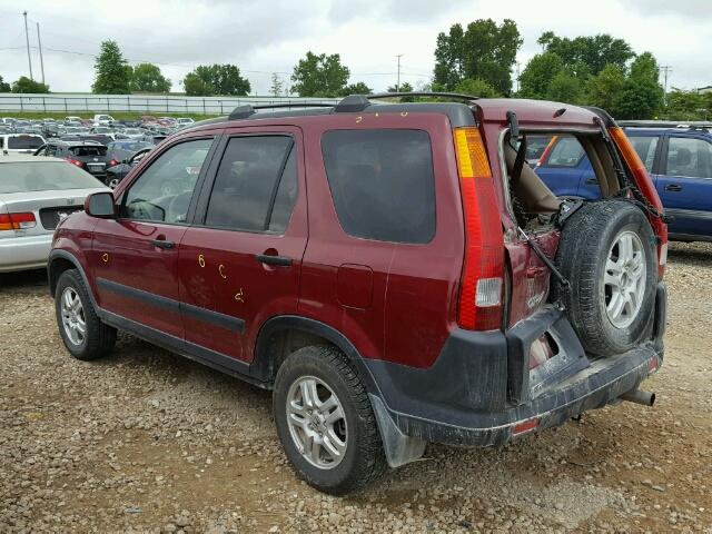 JHLRD78854C048325 - 2004 HONDA CR-V EX BURGUNDY photo 3