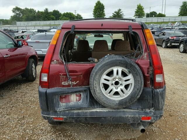 JHLRD78854C048325 - 2004 HONDA CR-V EX BURGUNDY photo 9