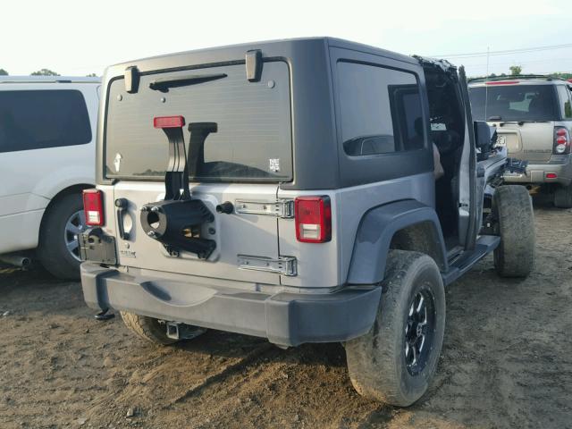 1C4AJWAG6EL205991 - 2014 JEEP WRANGLER S SILVER photo 4