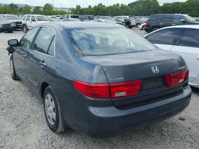 1HGCM56405A031180 - 2005 HONDA ACCORD LX GRAY photo 3