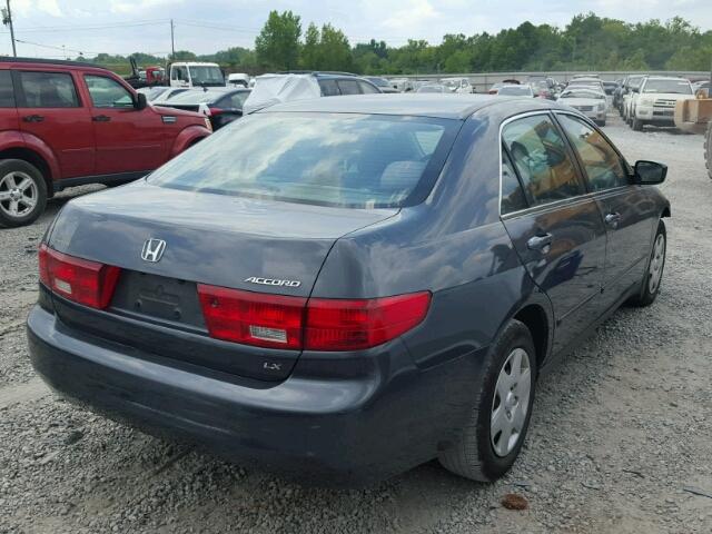 1HGCM56405A031180 - 2005 HONDA ACCORD LX GRAY photo 4