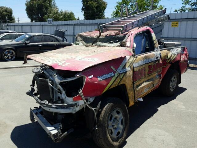 5TFNX4CN6BX007674 - 2011 TOYOTA TACOMA RED photo 2