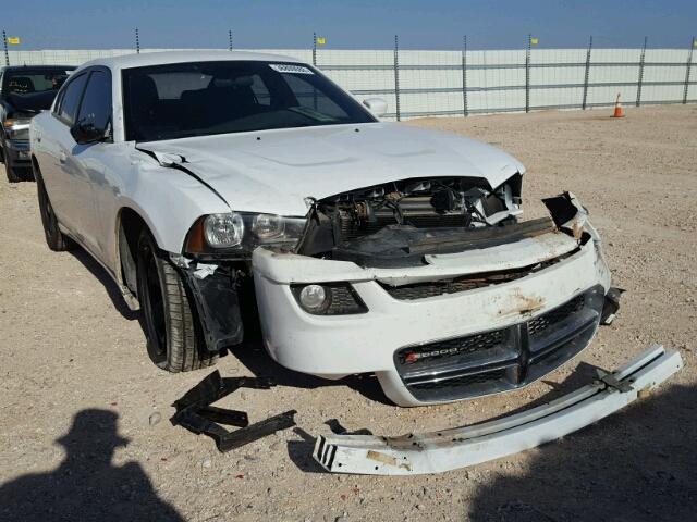 2C3CDXAT7EH173492 - 2014 DODGE CHARGER PO WHITE photo 1