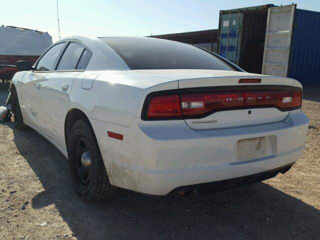2C3CDXAT7EH173492 - 2014 DODGE CHARGER PO WHITE photo 3