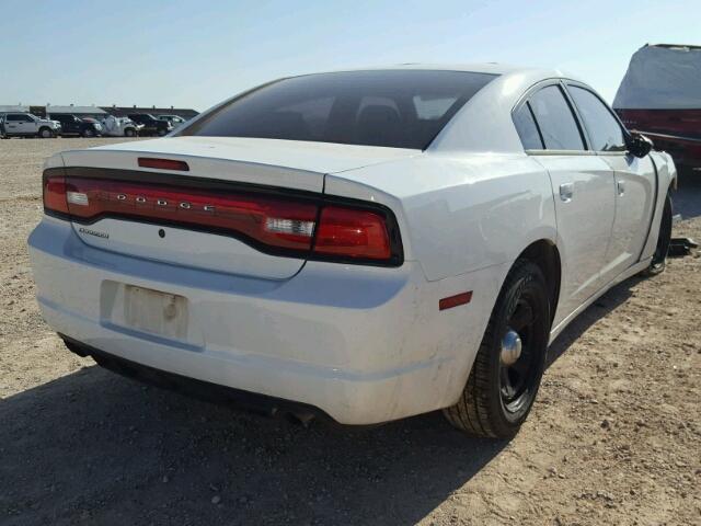 2C3CDXAT7EH173492 - 2014 DODGE CHARGER PO WHITE photo 4