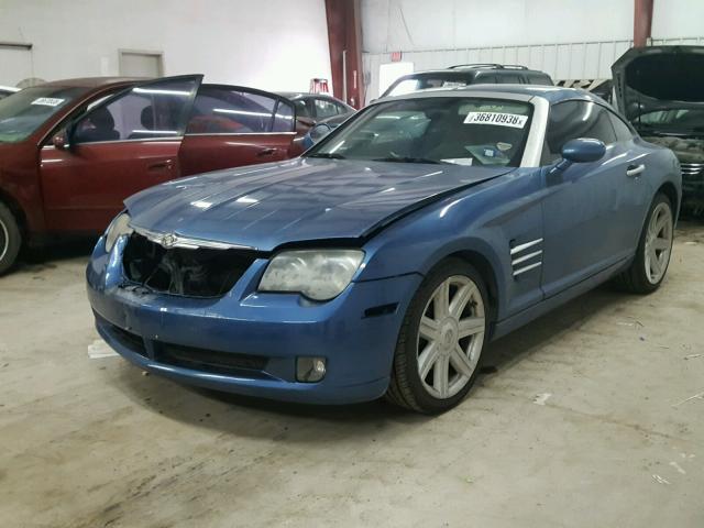 1C3LN69L58X074830 - 2008 CHRYSLER CROSSFIRE BLUE photo 2