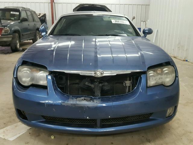 1C3LN69L58X074830 - 2008 CHRYSLER CROSSFIRE BLUE photo 9