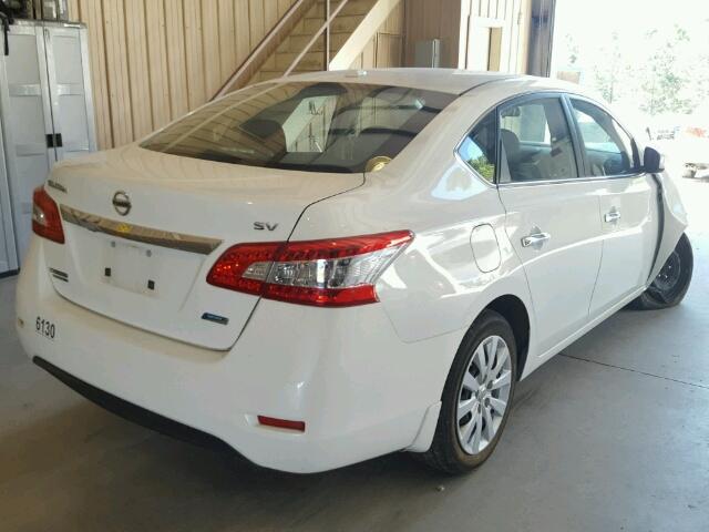 3N1AB7AP2EY307981 - 2014 NISSAN SENTRA S WHITE photo 4