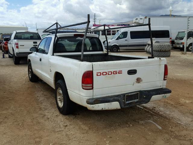 1B7FL22P0WS581326 - 1998 DODGE DAKOTA WHITE photo 3