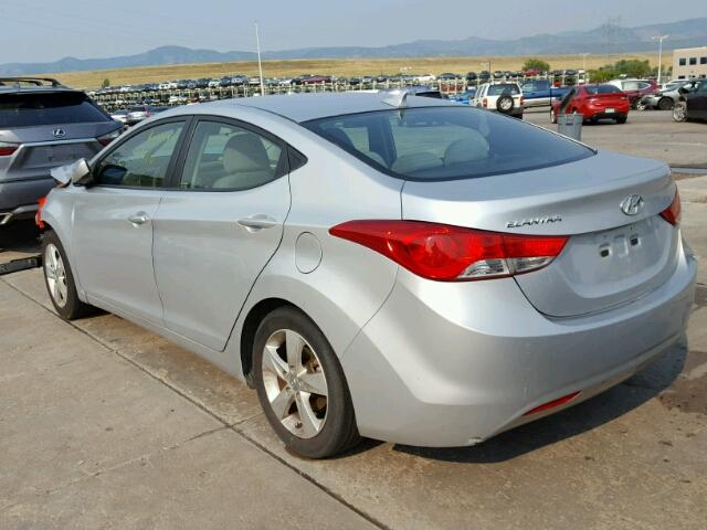 5NPDH4AE2DH415020 - 2013 HYUNDAI ELANTRA GL GRAY photo 3