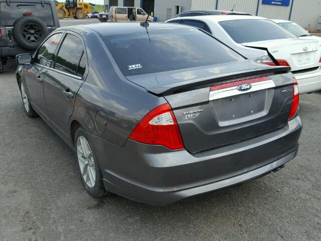 3FAHP0JA6BR346648 - 2011 FORD FUSION GRAY photo 3