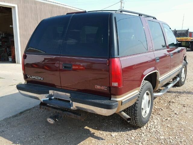 1GKEK13R6XJ729922 - 1999 GMC YUKON MAROON photo 4