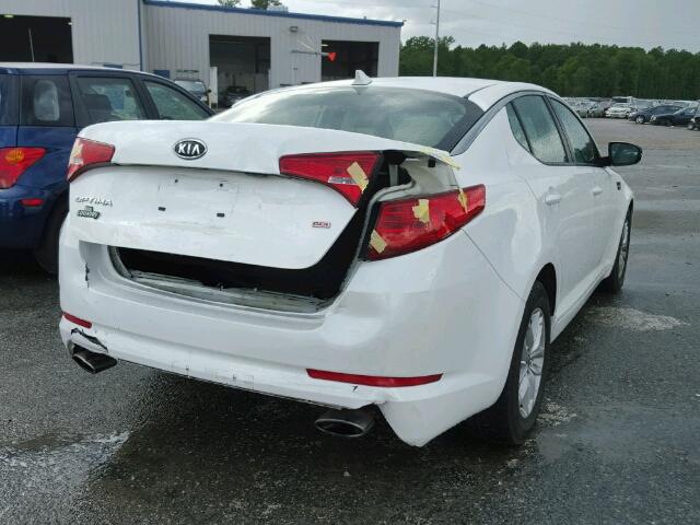 KNAGM4A76B5134763 - 2011 KIA OPTIMA LX WHITE photo 4